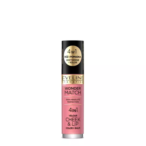 Eveline Cosmetics - Wonder Match Velour Cheek & Lip - 03 - Tekutý rúž a lícenka - 4,5ml