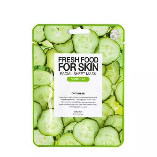 Farmskin - Fresh Food For Skin Facial Sheet Mask Cucumber - Upokojujúca plátienková maska - 25 ml