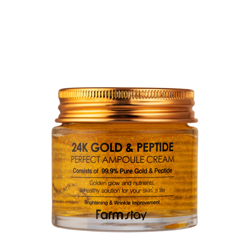 Farmstay - 24K Gold & Peptide Perfect Ampoule Cream - Hydratačný anti-aging pleťový krém s peptidmi - 80 ml