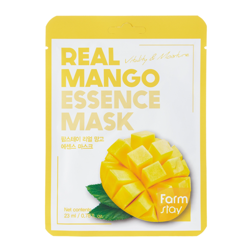 Farmstay - Real Mango Essence Mask - Vyhladzujúca plátienková maska s mangovým extraktom - 23 ml