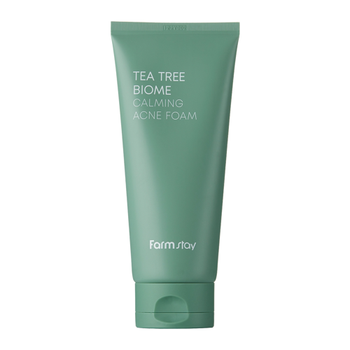 Farmstay - Tea Tree Biome Calming Acne Foam - Upokojujúca anti-akné čistiaca pena na tvár - 180 ml