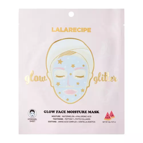LalaRecipe - Glow Face Moisture Mask - Hydrogélová rozjasňujúca pleťová maska na tvár - 23 g