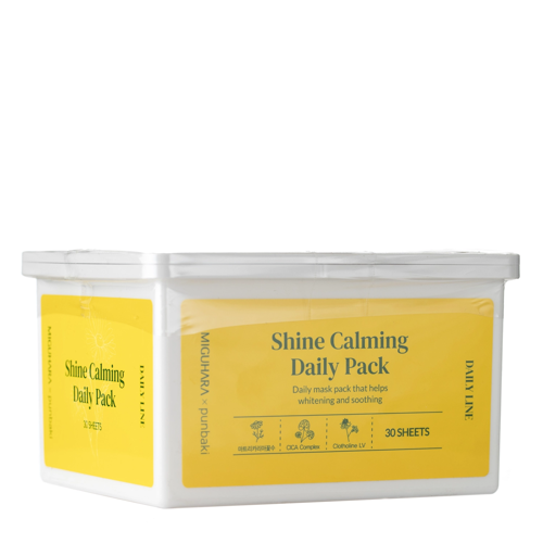 Miguhara - Shine Calming Daily Pack - Sada rozjasňujúcich pleťových masiek - 30 ks/350 g