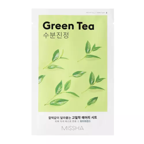 Missha - Airy Fit Sheet Mask - Green Tea - Textilná maska so zeleným čajom - 19g