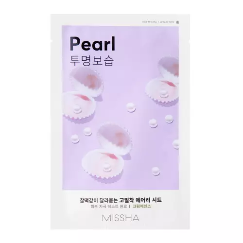 Missha - Airy Fit Sheet Mask - Pearl - Perlová textilná maska - 19g