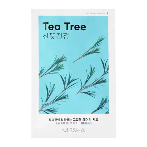 Missha - Airy Fit Sheet Mask - Tea Tree - textilná maska s čajovníkovým olejom - 19 g