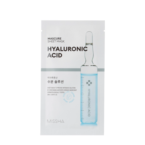 Missha - Mascure Hyaluronic Acid Sheet Mask - Hydratačná plátenková maska s kyselinou hyalurónovou - 28ml