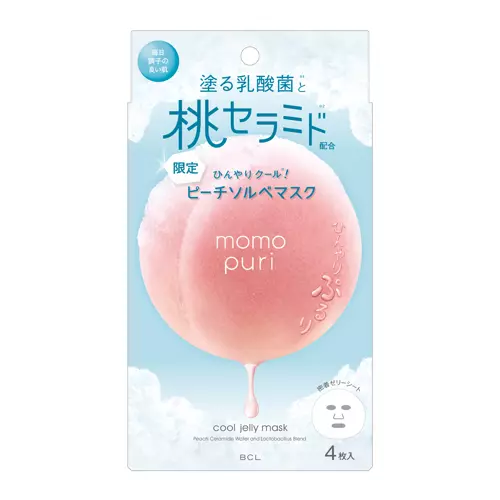 Momopuri - Cool Jelly Mask - Sada textilných masiek s chladivým účinkom - 4 x 22 ml