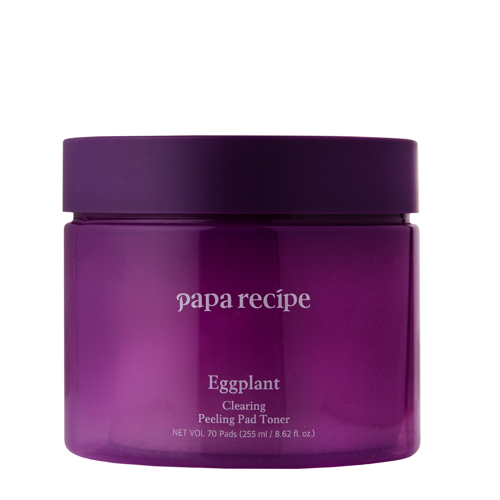 Papa Recipe - Eggplant Clearing Peeling Pad Toner - Peelingujúce vankúšiky na tvár - 70 ks