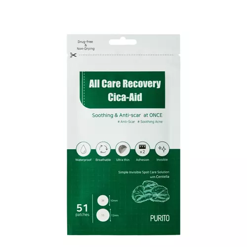 Purito - All Care Recovery Cica-Aid - Lokálne náplasti na liečbu nedokonalostí - 51ks