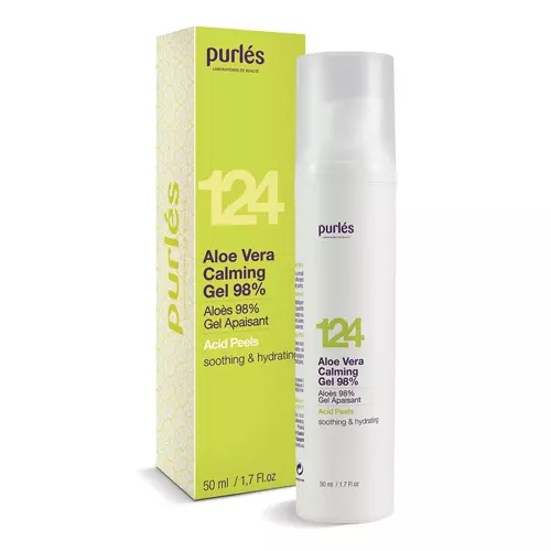 Purles - 124 - Aloe Vera Calming Gel 98% - Upokojujúci gél z aloe vera - 50ml