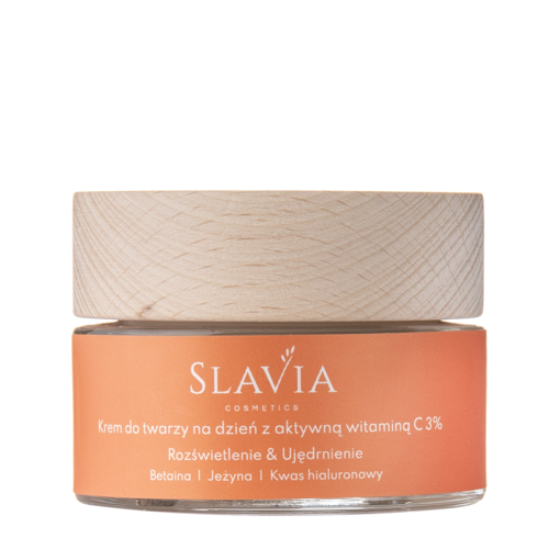 Slavia Cosmetics - Rozjasnenie a spevnenie - Denný krém s aktívnym 3% vitamínom C - 50 ml