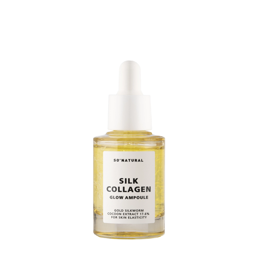 So Natural - Silk Collagen Glow Ampoule - Rozjasňujúco - vyživujúce sérum na tvár - 30 ml