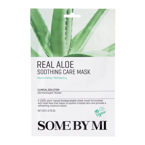 Some By Mi - Real Aloe Soothing Care Mask - Upokojujúca plátienková maska - 20 g