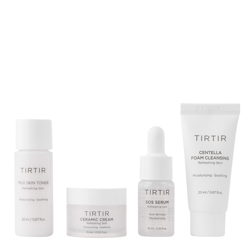 TIRTIR - Glow Trial Kit  - Sada mini produktov pre starostlivosť o pleť - Čistiaci gél - 20 ml + Tonikum - 20 ml + Sérum - 10 ml + Krém - 15 ml