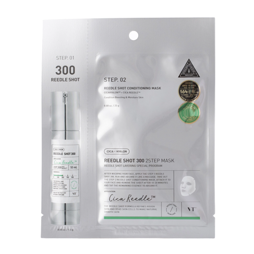 VT Cosmetics - Reedle Shot 300 2Step Mask - Dvojkroková spevňujúca plátienková maska - 1,5 g + 25 g