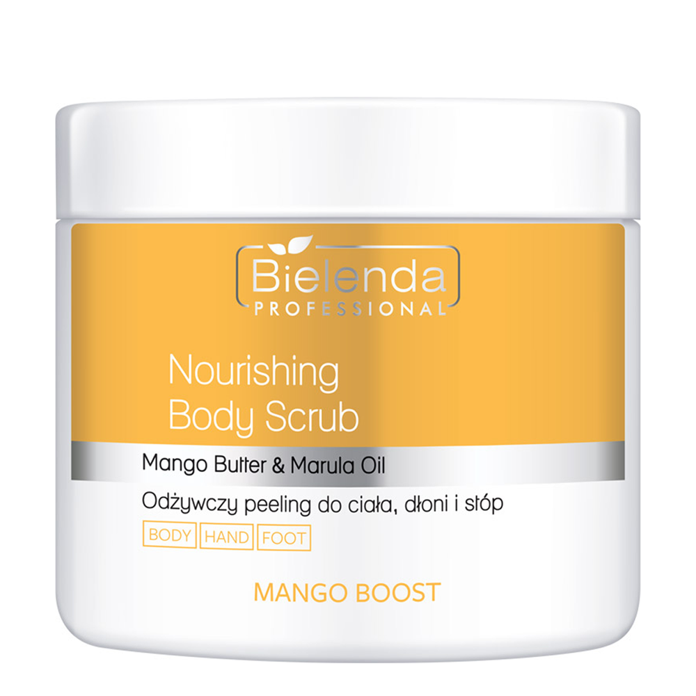  Bielenda Professional - Mango Boost - Vyživujúci peeling na telo, ruky a nohy - 550 g