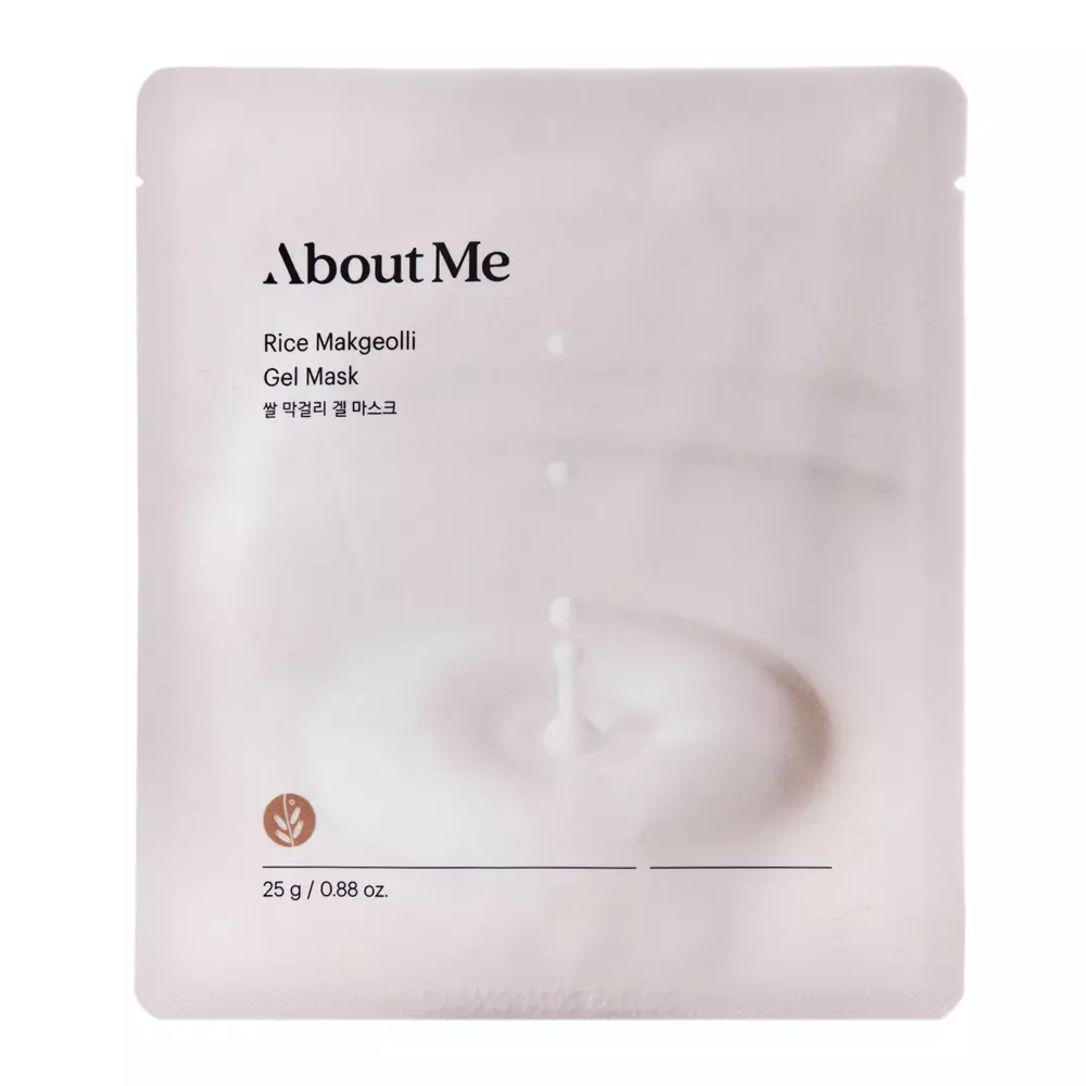 About me - Rice Makgeolli Gel Mask - Regeneračná textilná maska s fermentom z ryžových otrúb - 25 g