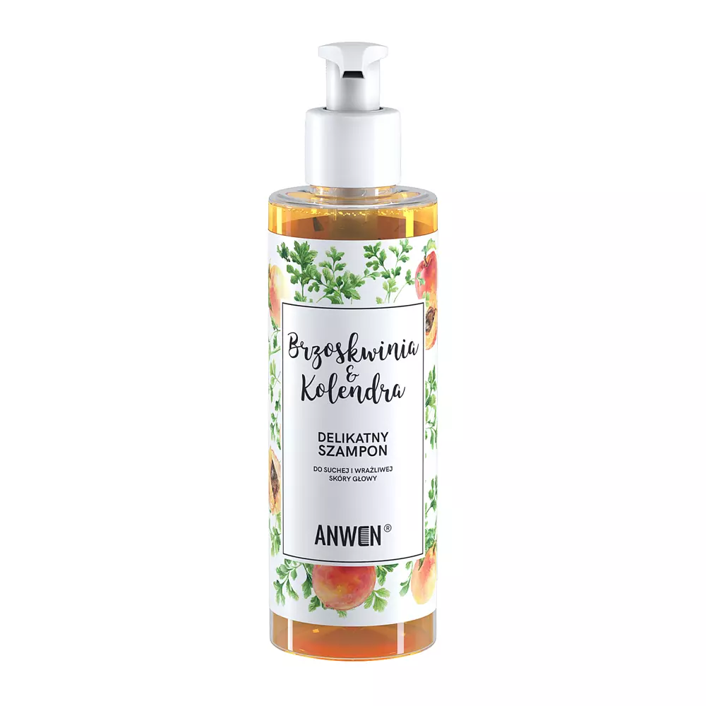 Anwen - Broskyňa a koriander - Šampón pre suchú a citlivú pokožku hlavy - 200ml