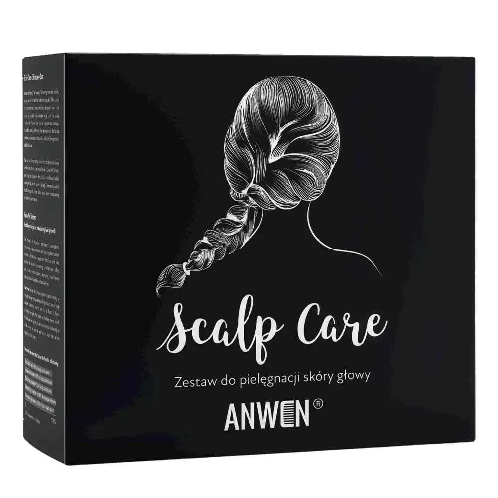 Anwen - Scalp Care - Ošetrujúca sada pre pokožku hlavy - Bylinné rozohrievajúce vlasové tonikum - 150ml + Upokojujúce sérum pre pokožku hlavy - 150ml