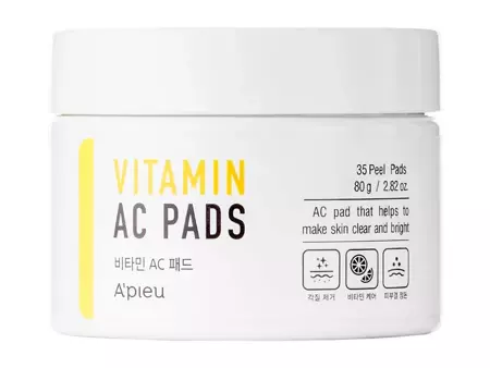 A'pieu - Vitamin AC Pads - Vyživujúce pleťové tampóny s vitamínmi - 35ks