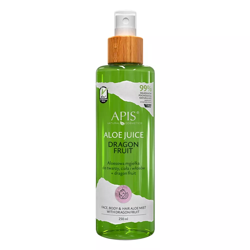 Apis - Aloe Juice - Face, Body & Hair Aloe Mist With Dragon Fruit - Hydratačná aloe vera esencia na pleť, telo a vlasy - 250ml