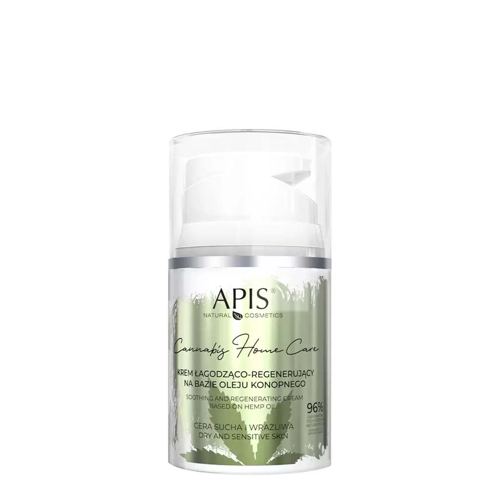 Apis - Cannabis Home Care - Soothing and Regenerating Cream Based on Hemp Oil - Upokojujúci a regeneračný krém na báze konopného oleja - 50ml