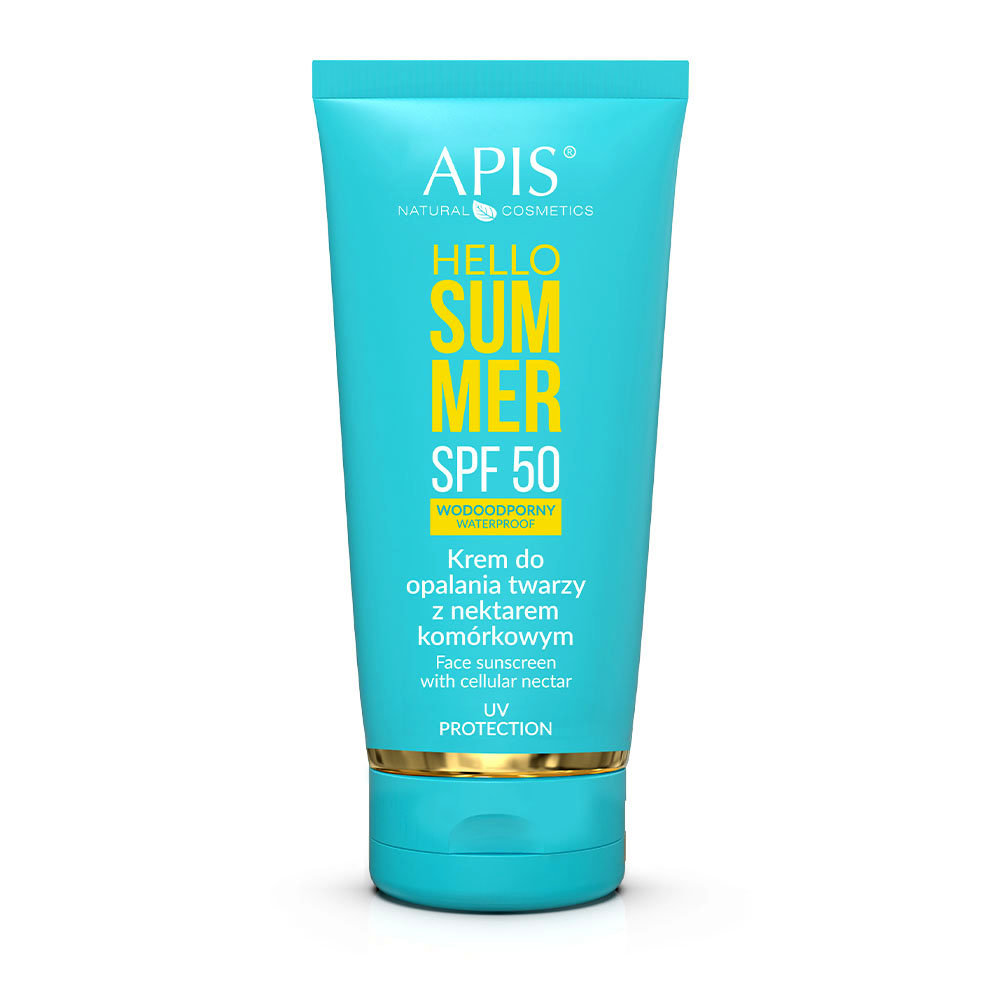 Apis - Hello Summer - SPF50 Waterproof - Face Sunscreen with Cellular Nectar - SPF krém s kmeňovými bunkami - 50ml