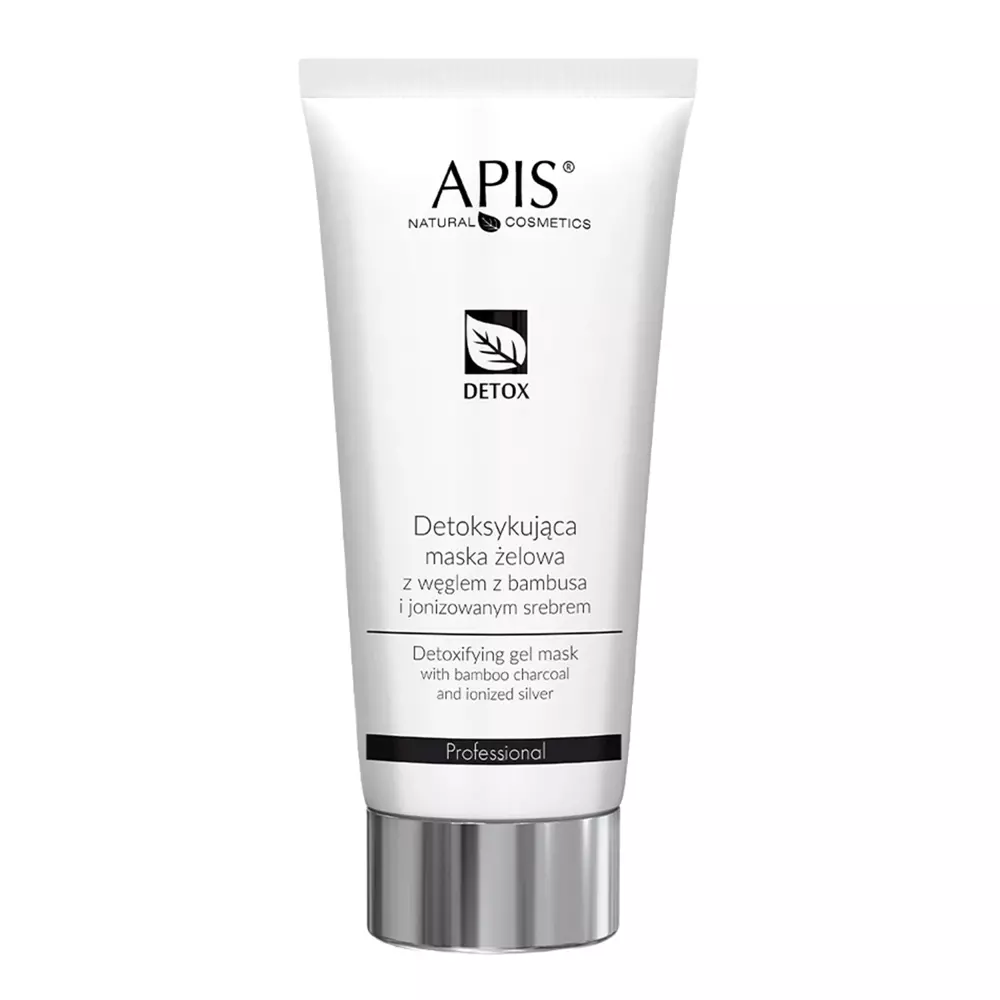 Apis - Professional - Detox - Detoxifying Gel Mask with Bamboo Charcoal and Ionized Silver - Detoxikačná gélová maska s bambusovým uhlím a ionizovaným striebrom - 200ml