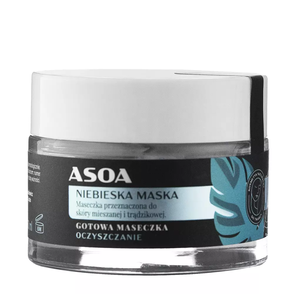 Asoa - Pleťová maska - modrý íl - 50ml
