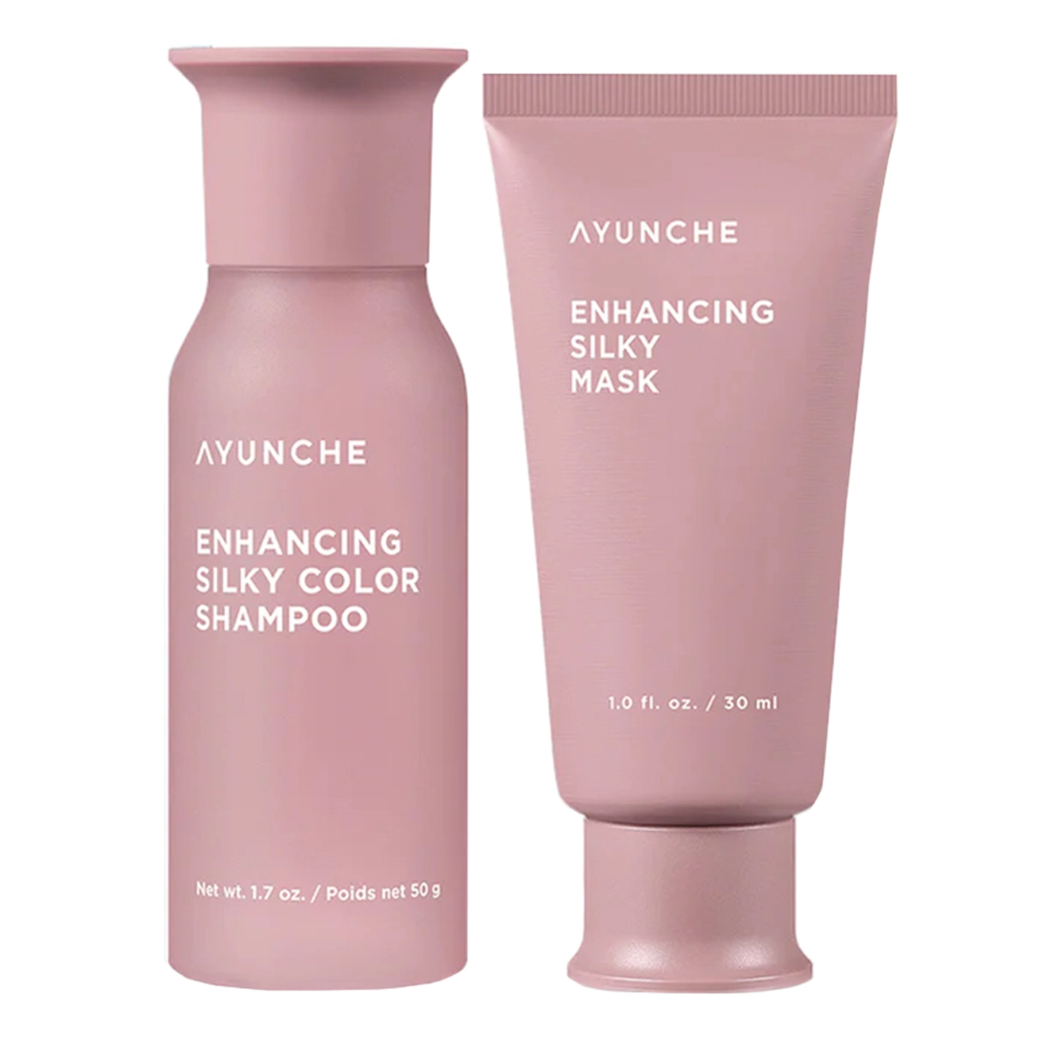 Ayunche - Enhancing Silky Mini Kit - Sada vyživujúcich a hydratačných prípravkov na vlasy - Mini - Šampón 50g + Maska 30ml