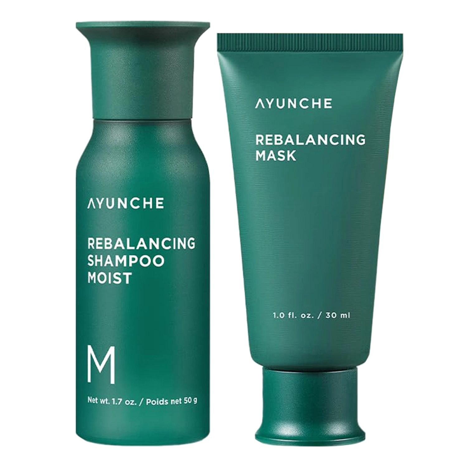 Ayunche - Rebalancing Mini Kit Moist - Sada hydratačných prípravkov na vlasy - Mini - Šampón 50 g + Maska 30 ml