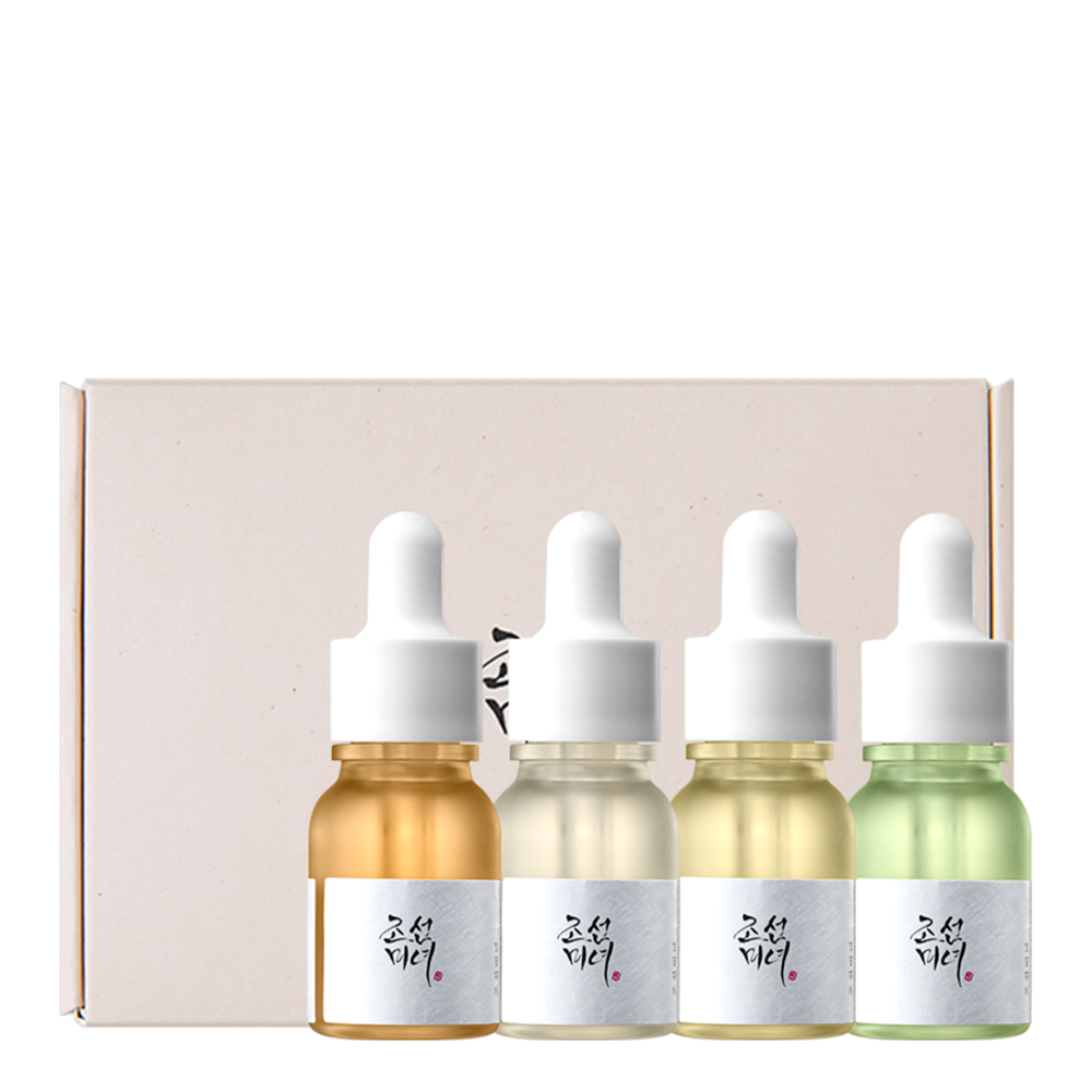 Beauty of Joseon - Hanbang Serum Discovery Kit - 4 x 10 ml - Sada 4 sér v cestovnom balení - Green Tea Calming Serum - 10ml + Glow Serum Propolis and Niacinamide - 10ml, Glow Deep Serum Rice and Alpha-Arbutin - 10ml, Ginseng Revive Serum - 10ml