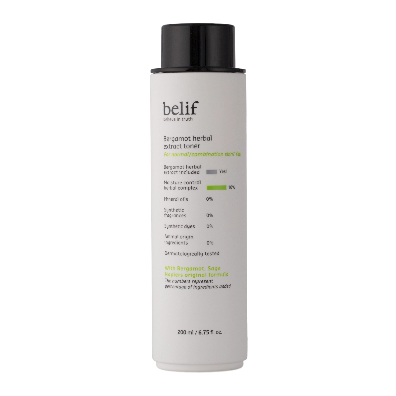 Belif - Bergamot Herbal Extract Toner - Hydratačné tonikum na tvár s extraktom z bergamotu - 200 ml