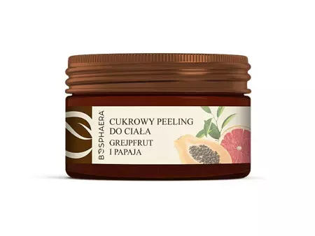 Bosphaera - Výživa a hydratácia - Cukrový telový peeling s grapefruitom a papájou - 200 g