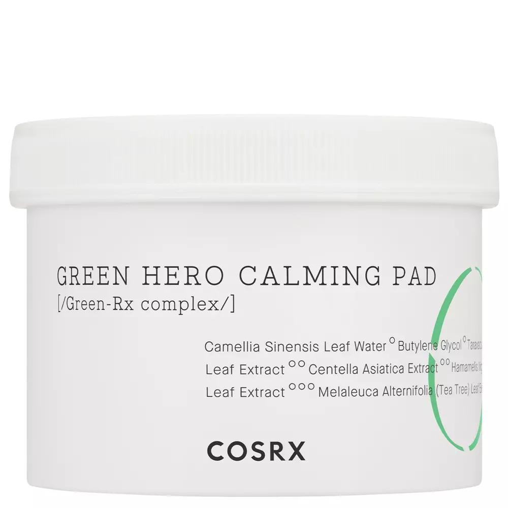 COSRX - One Step Green Hero Calming Pad - Upokojujúce protizápalové pleťové tampóny - 70ks