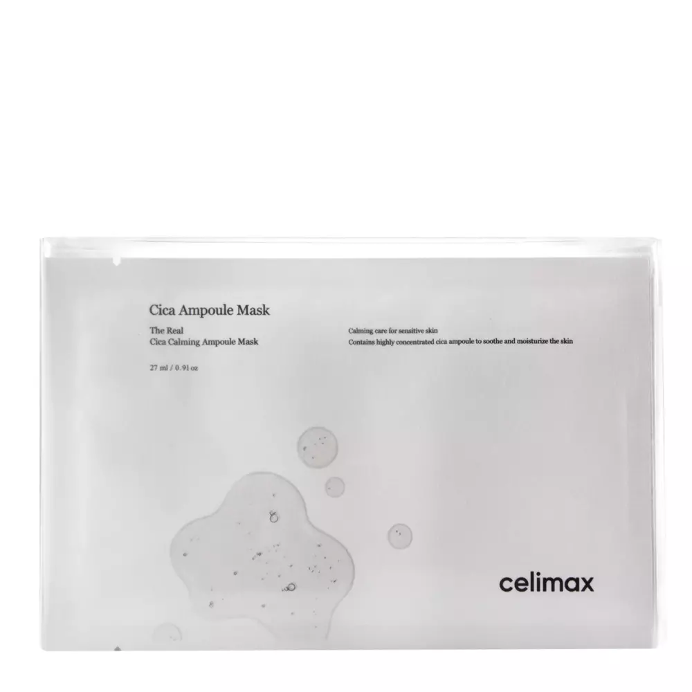 Celimax - The Real Cica Calming Mask - Plátienková maska s extraktom z pupočníka ázijského - 5 x 27 ml