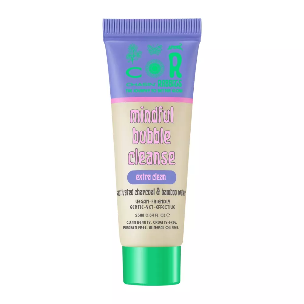 Chasin' Rabbits - Mindful Bubble Cleanser - Čistiaca emulzia s aktívnym uhlím v cestovnom balení - 25 ml