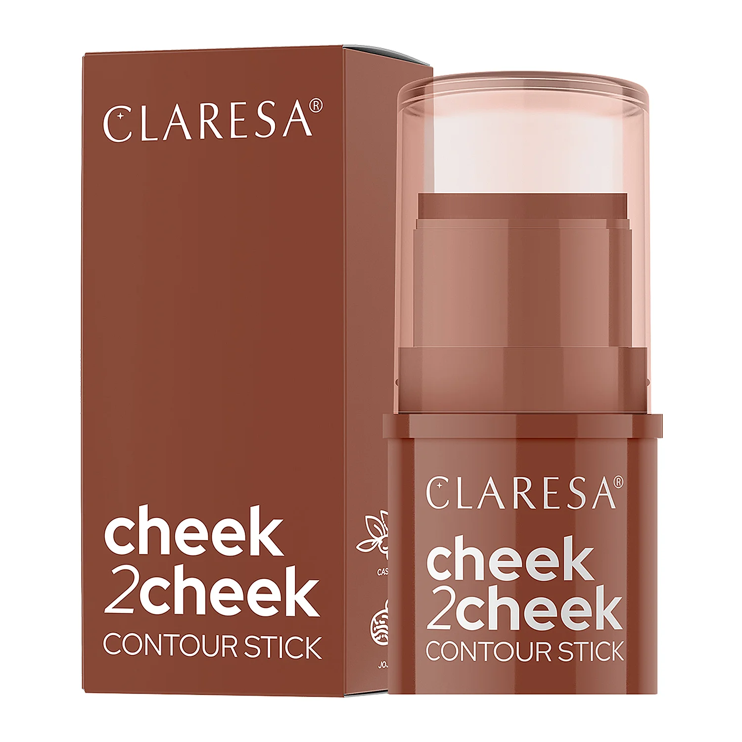 Claresa - Cheek 2 Cheek - 02 Milk Choco - Krémový bronzer v tyčinke - 6 g