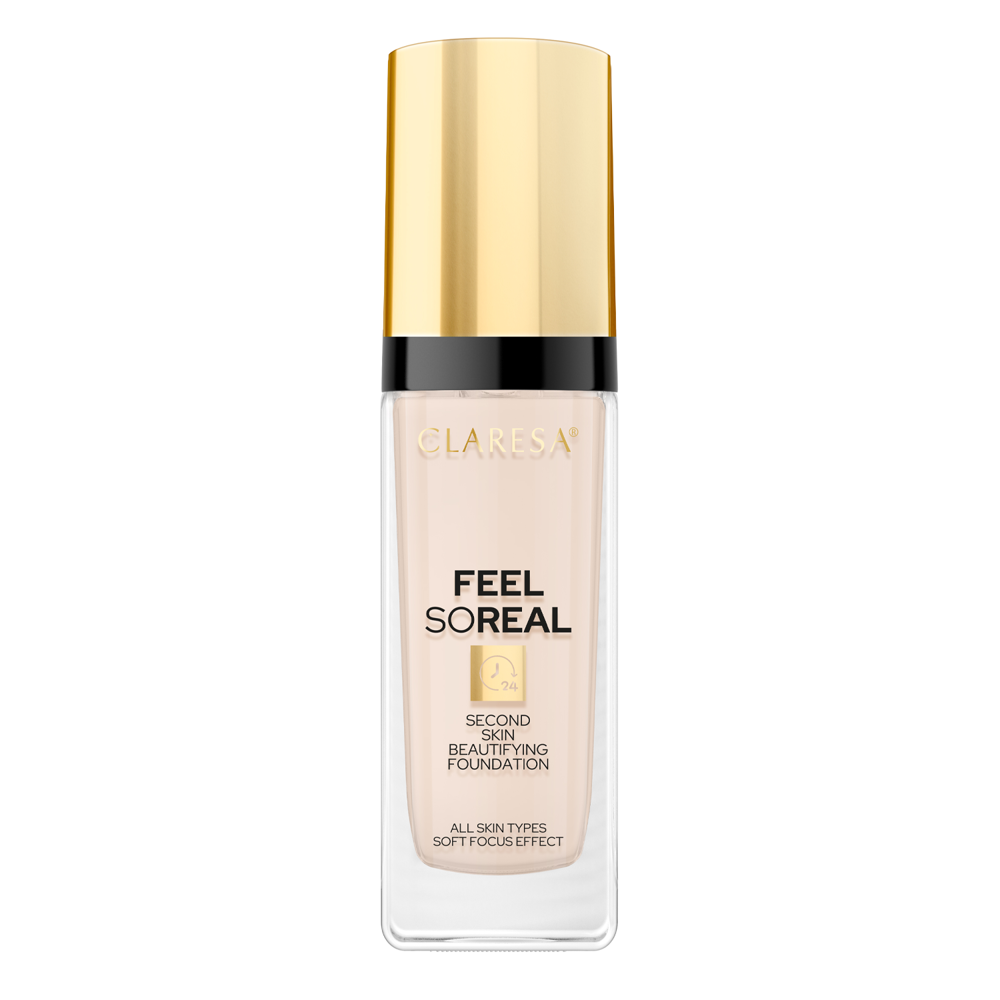 Claresa - Feel So Real - 03 Light-Medium - Skrášľujúci make-up Second Skin - 30 ml