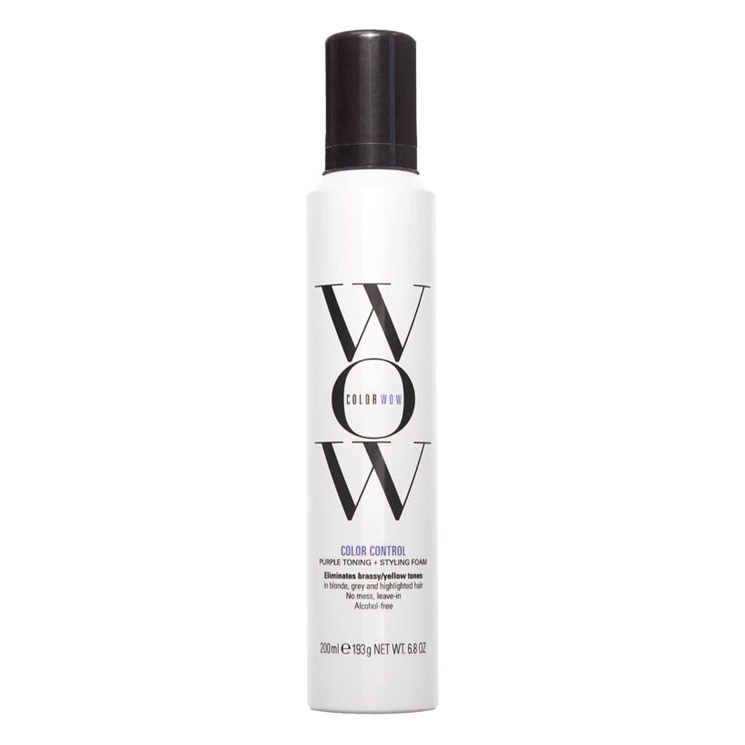 Color Wow - Color Control Blue Toning and Styling Foam - Pena neutralizujúca teplé odtiene pre svetlé vlasy - 200 ml