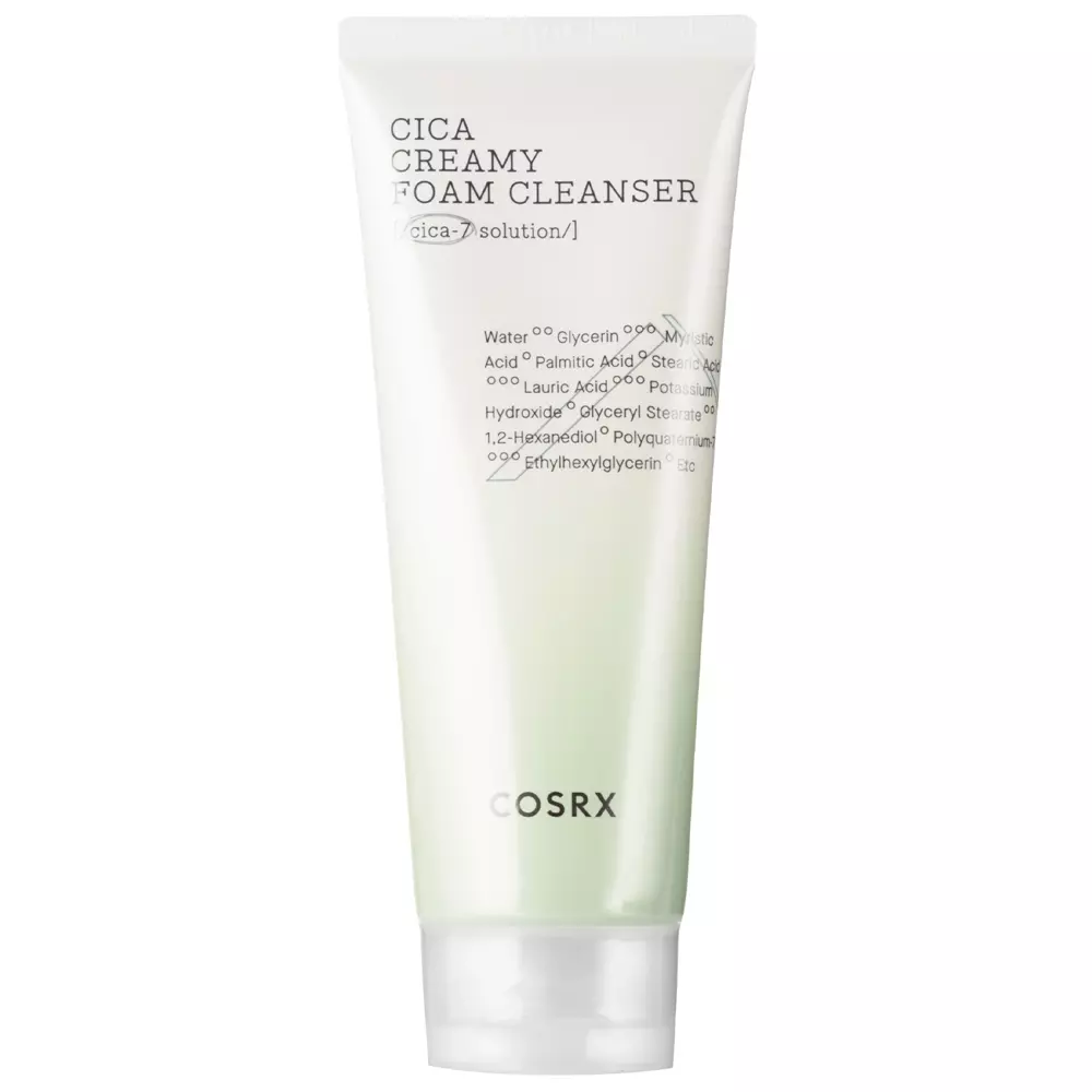 Cosrx - Pure Fit Cica Creamy Foam Cleanser - Čistiaca pleťová pena s pupočníkom ázijským - 150ml