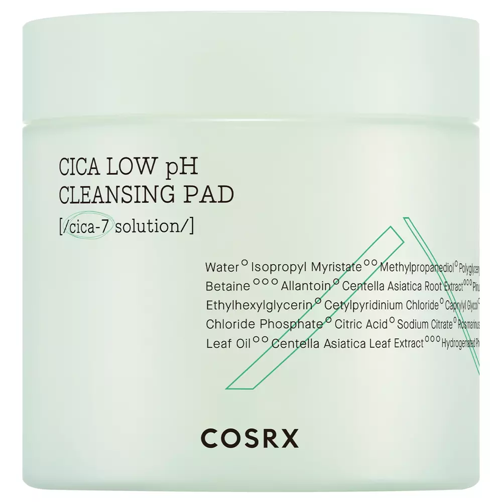 Cosrx - Pure Fit Cica Low pH Cleansing Pad - Čistiace pleťové tampóny s upokojujúcim účinkom - 100ks