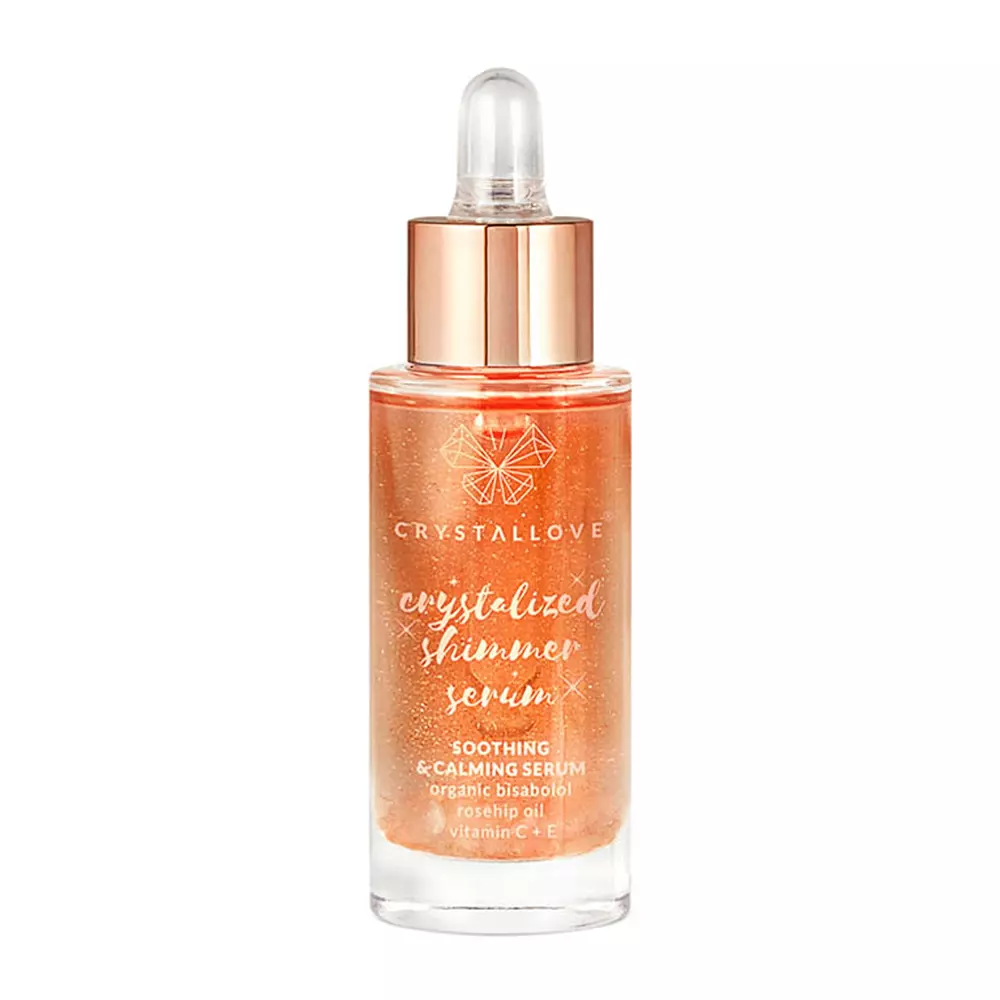 Crystallove - Rose Quartz Shimmer Serum - Pleťové sérum s ruženínom a bisabololom - 30 ml