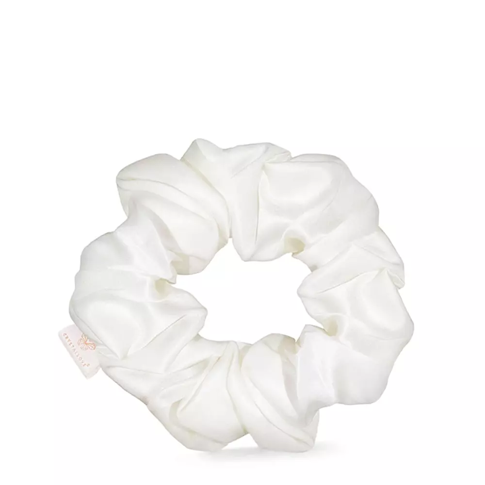 Crystallove - Silk Scrunchie - Ivory - Gumička do vlasov z prírodného hodvábu - 1ks