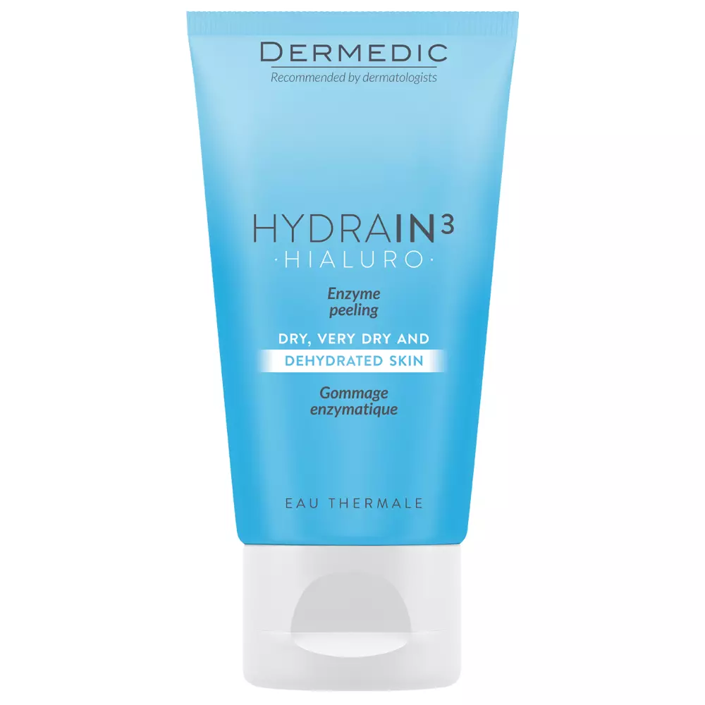 Dermedic - Hydrain3 Hialuro - Enzymatický peeling na tvár - 50 ml