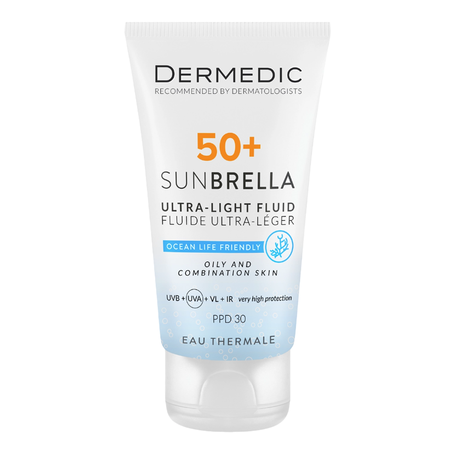 Dermedic - Sunbrella - Ultraľahký krém SPF 50+ pre mastnú a zmiešanú pleť - 40 ml