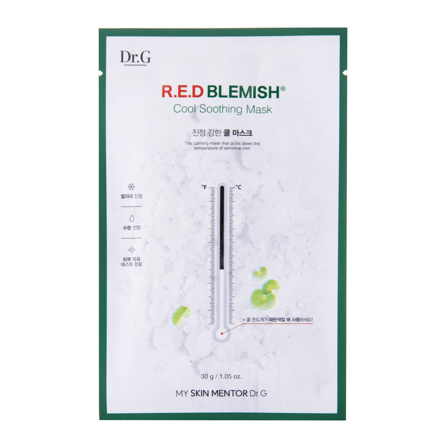 Dr.G - Red Blemish Cool Soothing Mask - Chladivá plátienková maska proti začervananiu - 1 ks / 30 ml