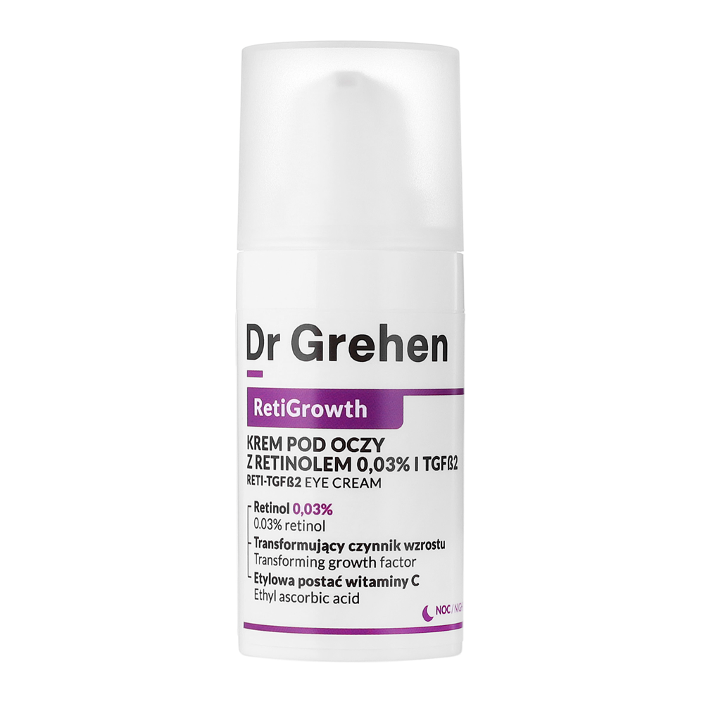 Dr Grehen - RetiGrowth - Reti-TGF Eye Cream - Očný krém s 0,03% retinolom a rastovým faktorom - 15ml