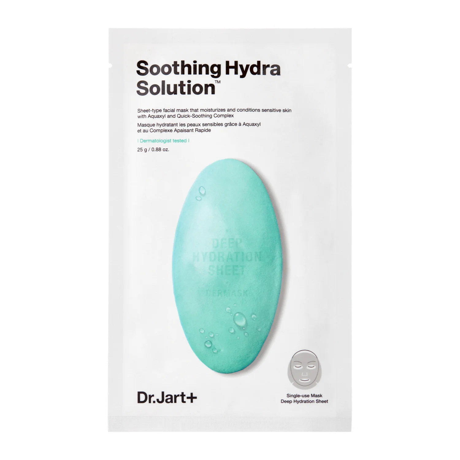 Dr.Jart+ - Dermask Soothing Hydra Solution - Hydratačne upokojujúca pleťová maska ​​- 25 g